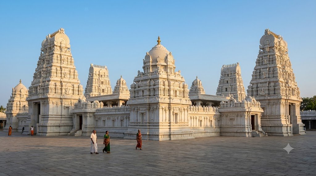 Best time to visit Shirdi Sai Baba temple seen on a clear pleasant winter morning